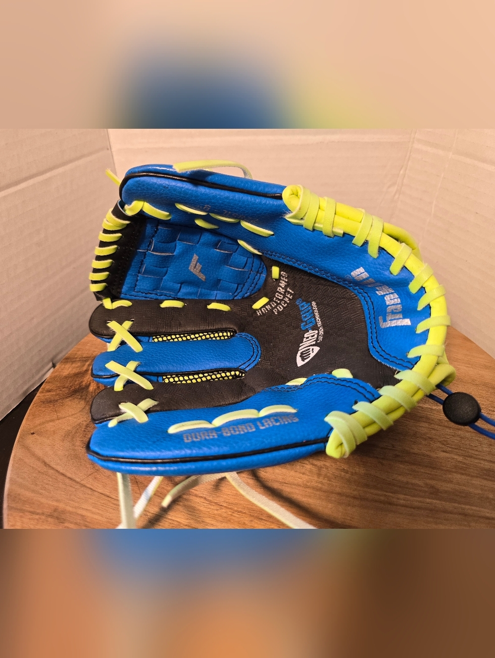 Franklin Sports Neo-Grip Series 9" T-Ball Glove Blue and Lime Green